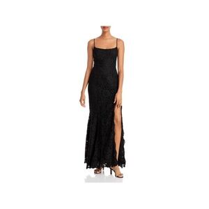 Fame and Partners Lucienne Lace Gown Black Size 2